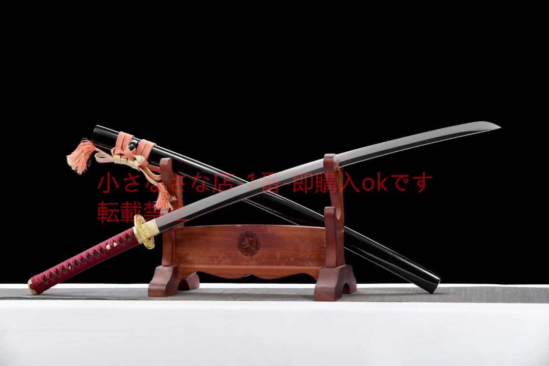 26寸銅装鋒鋼超鏡面武士刀『鏡面紅武士』 古兵器 武具 刀装具 日本刀  居合刀