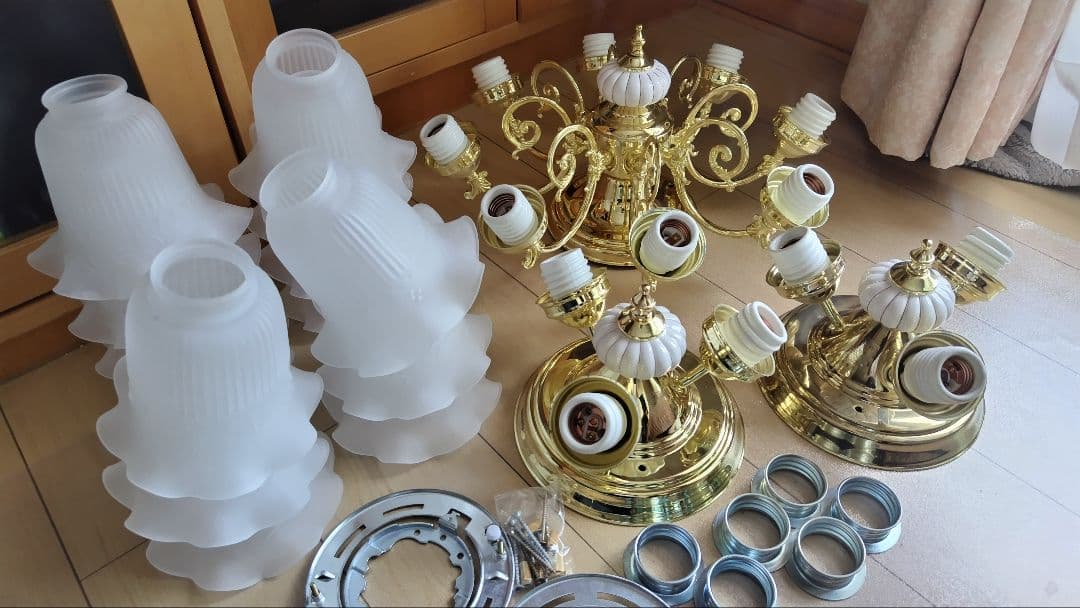 ３個セット　中古取り外し品　TOSHIBA シャンデリア