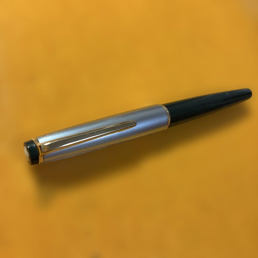 montblanc モンブランシルバーとグリーン　No.32 キャップ式万年筆