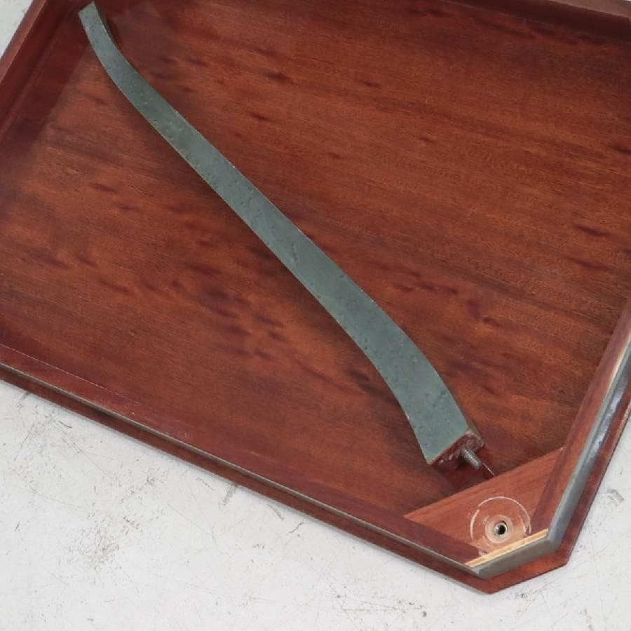 イタリア製クラシカル家具 象嵌細工 猫脚 サイドテーブル グリーン系 鏡面仕上げ