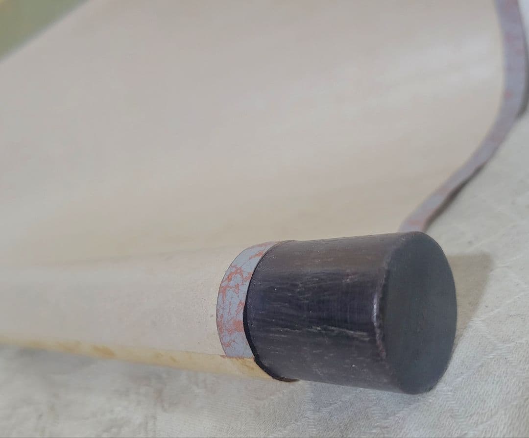 福井江亭画『達磨』菅原曇華賛『一華開五葉』画賛　掛け軸　合わせ箱　書画　美術品