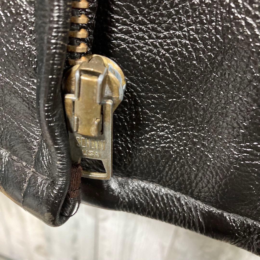 Schott ショット　シングルライダース　42 ダークブラウン　681