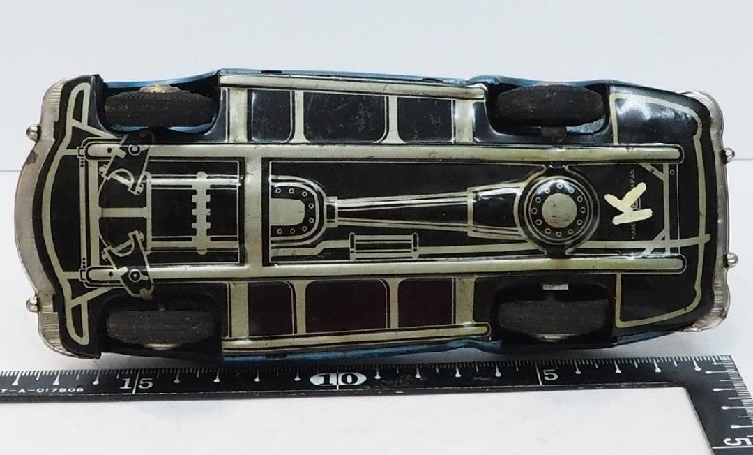 旧バンダイ【MGA 1600クーペ青ブルー 小】ブリキtin toy car箱無