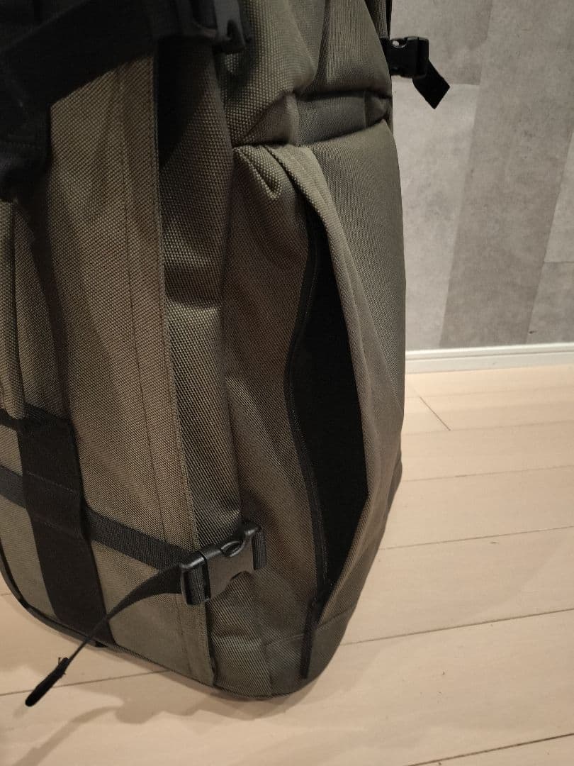 【美品】無印良品 撥水ソフトキャリーケース 40L　カーキ色