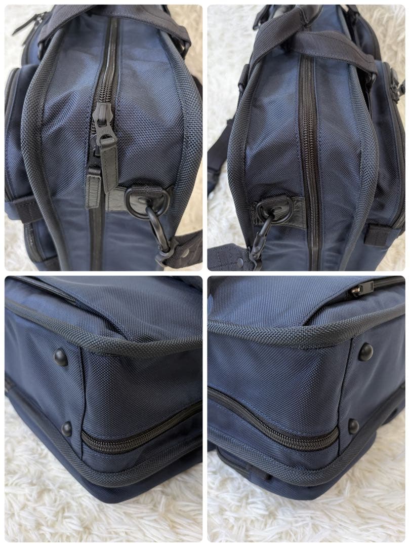 【新品同様】現行 PORTER×αGEL 2way ビジネスバッグ ネイビー