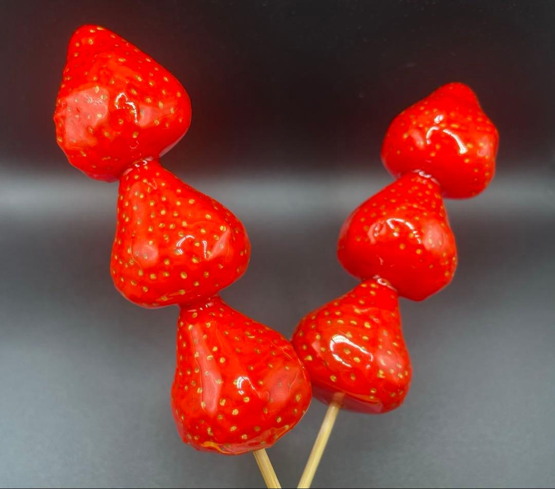 ALOHA　本物そっくり✨いちご飴 タンフル　食品サンプル 10本セット