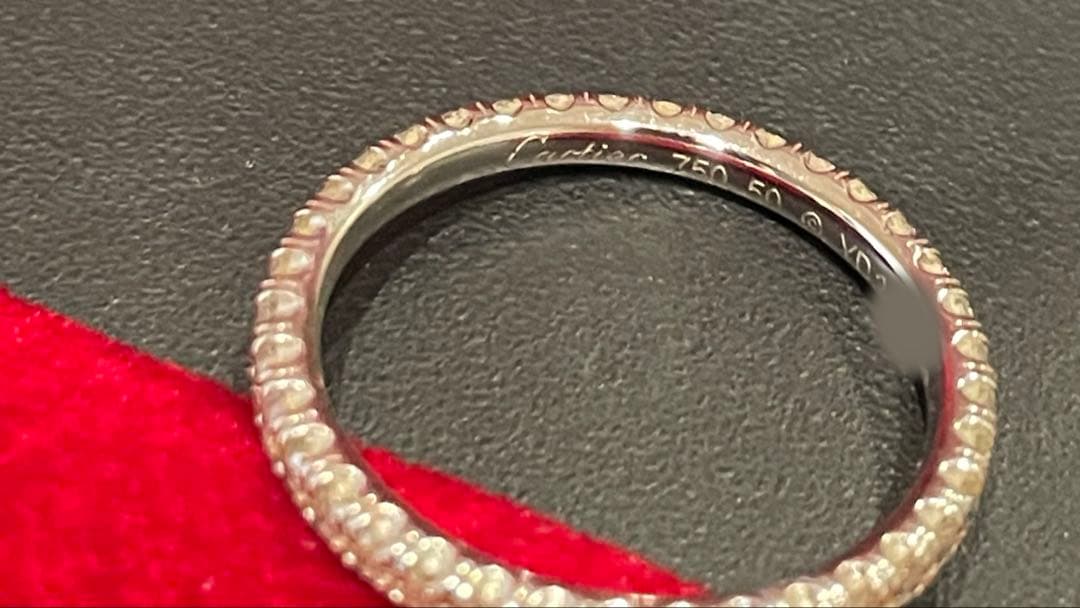 エタンセル　ドゥ　カルティエ　ウェディングリング　２mm 10号　フルエタニティ
