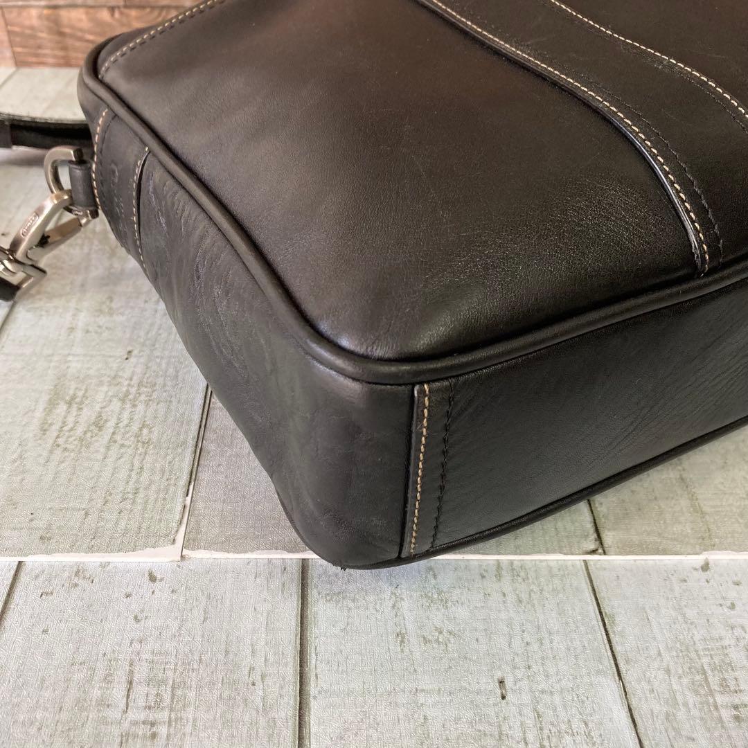 コーチ　COACH　ビジネスバック　2way オールレザー　ブラック　A4可　黒