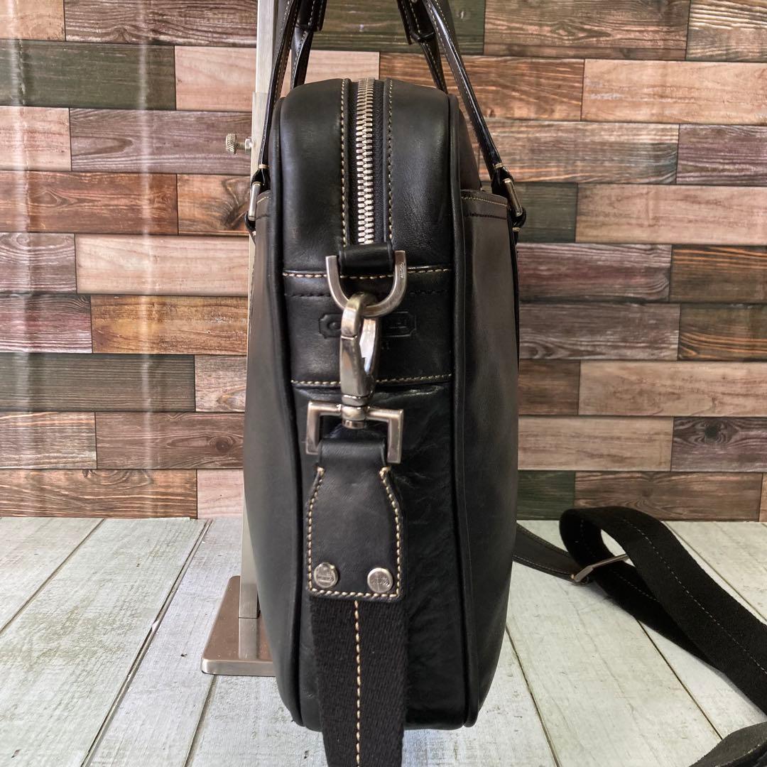 コーチ　COACH　ビジネスバック　2way オールレザー　ブラック　A4可　黒