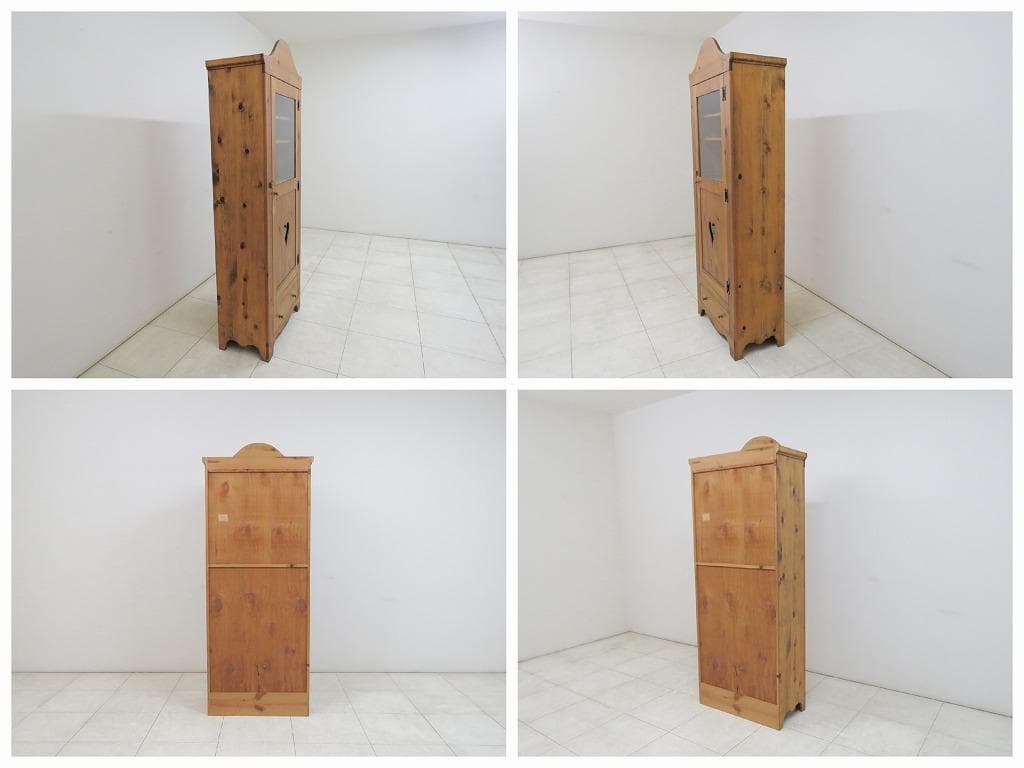 アンファン コーハウス パイン無垢材 ブックキャビネット 本棚 書棚 食器棚