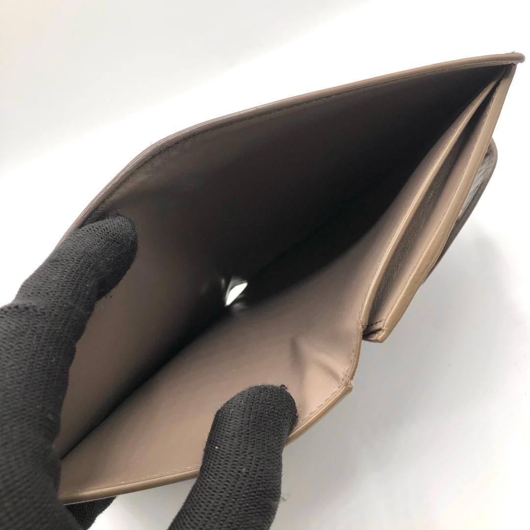 箱付き✨セリーヌ ミディアム ストラップ ウォレット 二つ折り財布 グレージュ