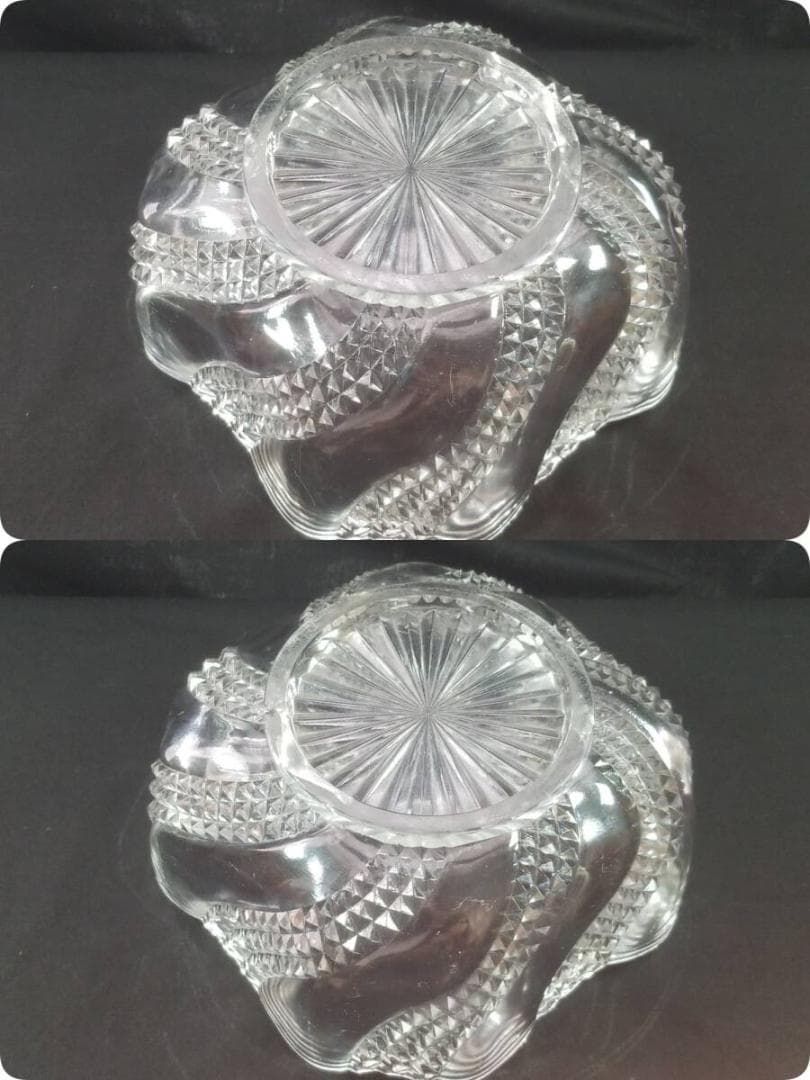 ※迫力あります!!オールドバカラ セルポンティ―ヌ 大型ボウル ガラス 蛇