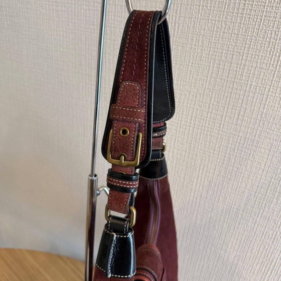 COACH コーチ ボルドー スエード ワンショルダー バッグ 7472 保存袋