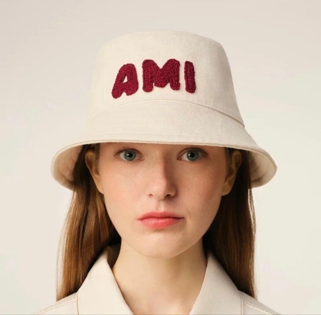 AMI バケットハット クリーム色