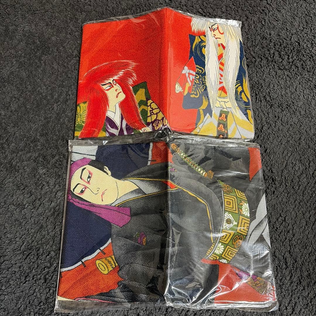 日本のキャラクターイラスト 2枚セット　歌舞伎