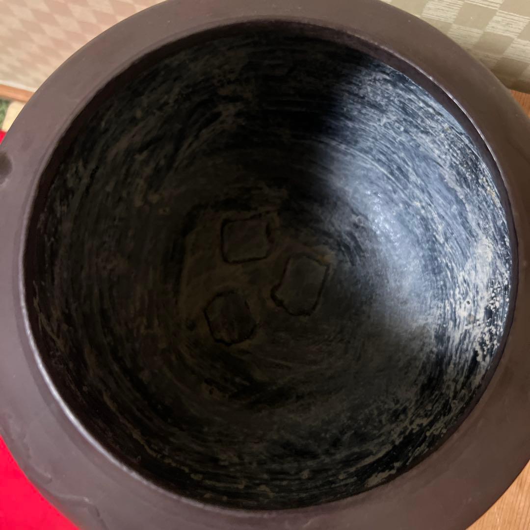 繰口釜十三代 宮崎寒雉 釜師　山水楼閣地紋　箱書　釜環なし