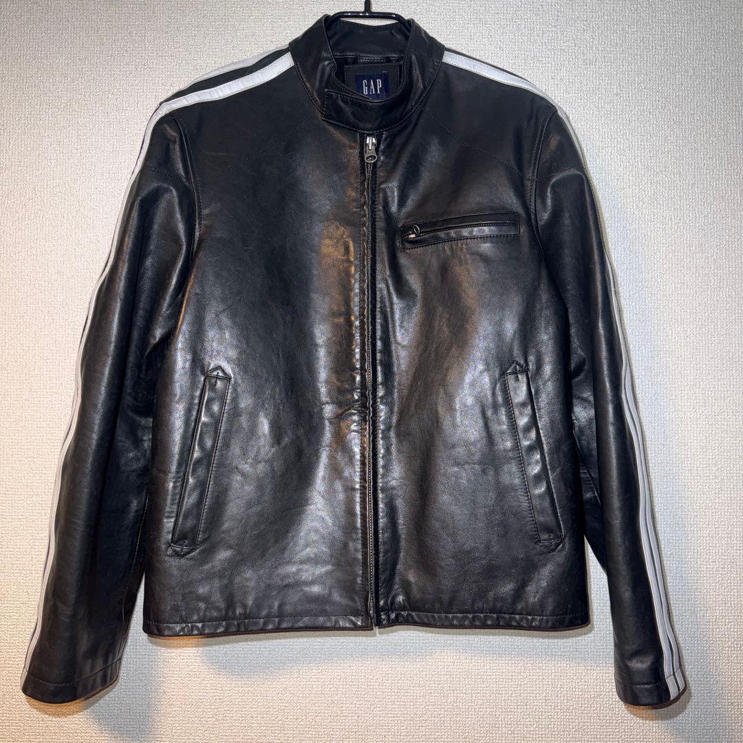 【希少】OLD GAP シングルライダースジャケット 本革 M 美品
