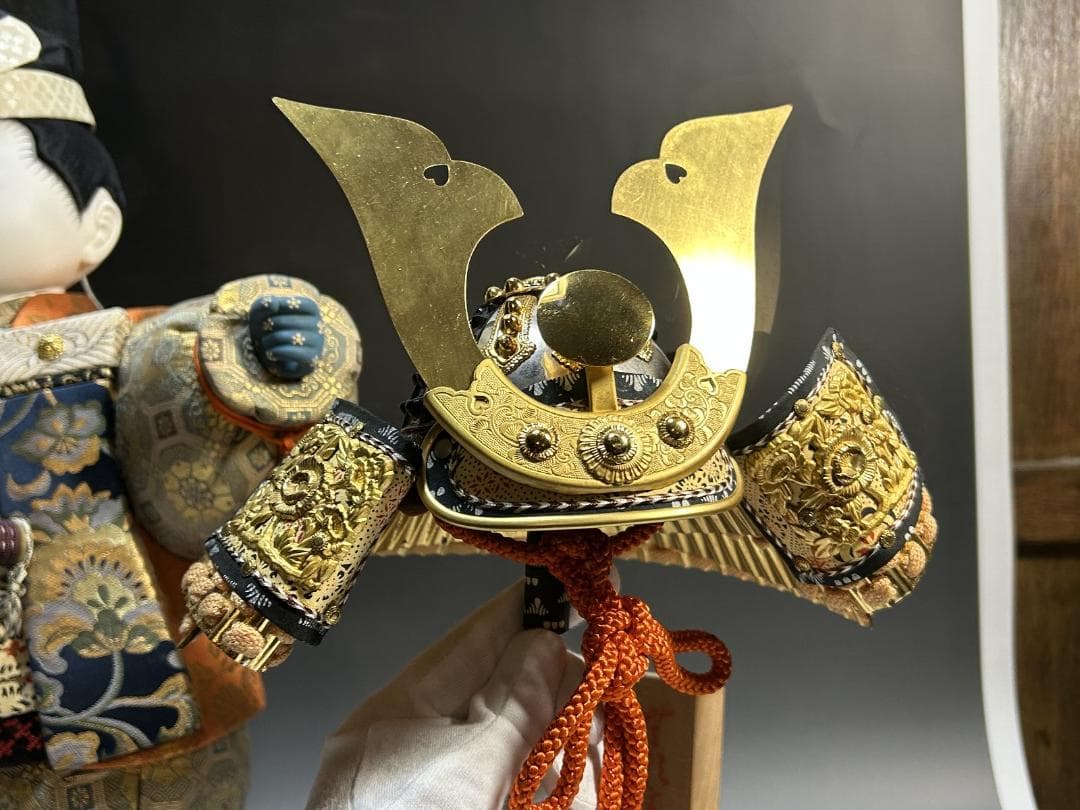 五月人形 武者人形　原米洲　節句人形　大将　将軍　侍　武者　木目込み人形　御所