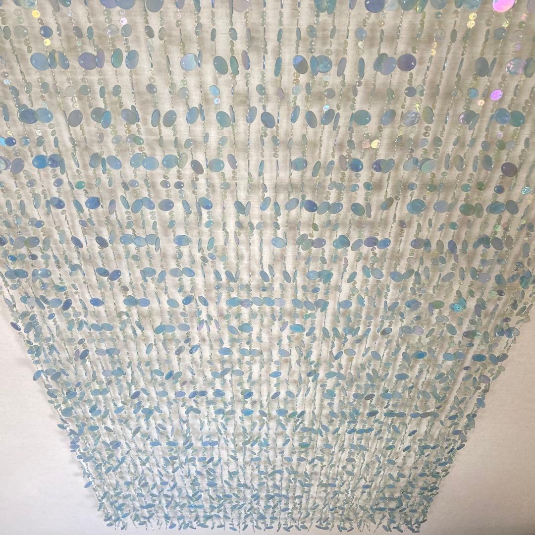 ドアカーテン のれん すだれ 間仕切り 壁掛け キラキラ 大型 ロング レトロ