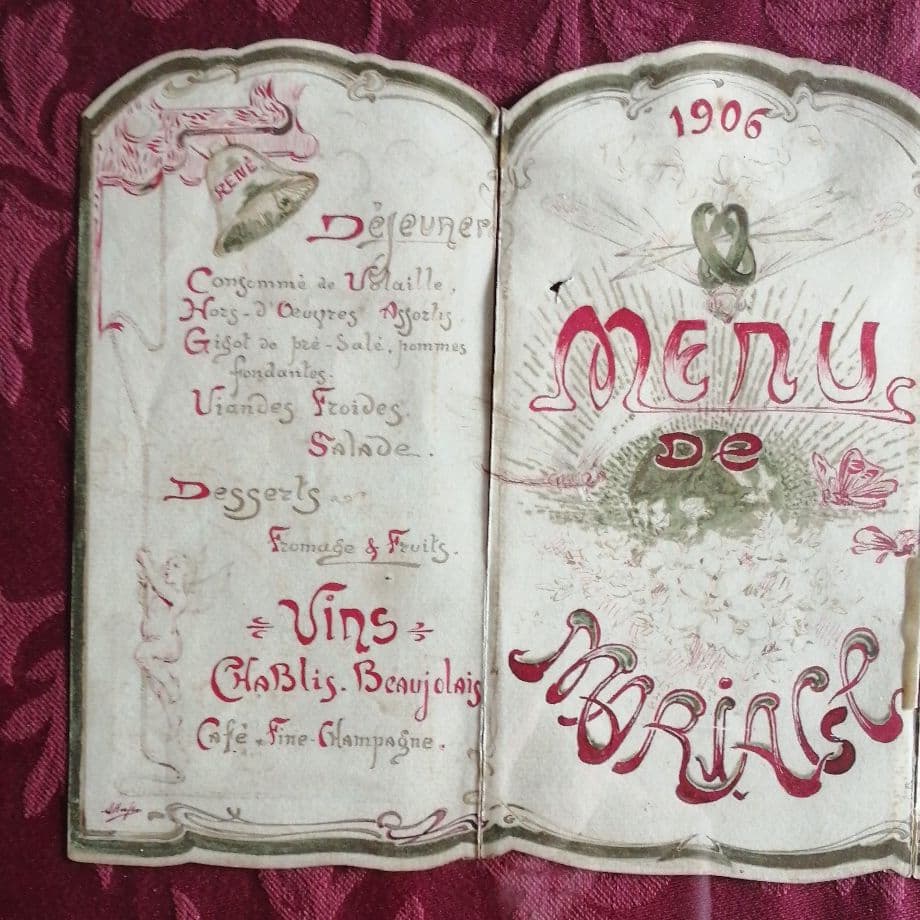 アンティーク　メニュー　MARIAGE