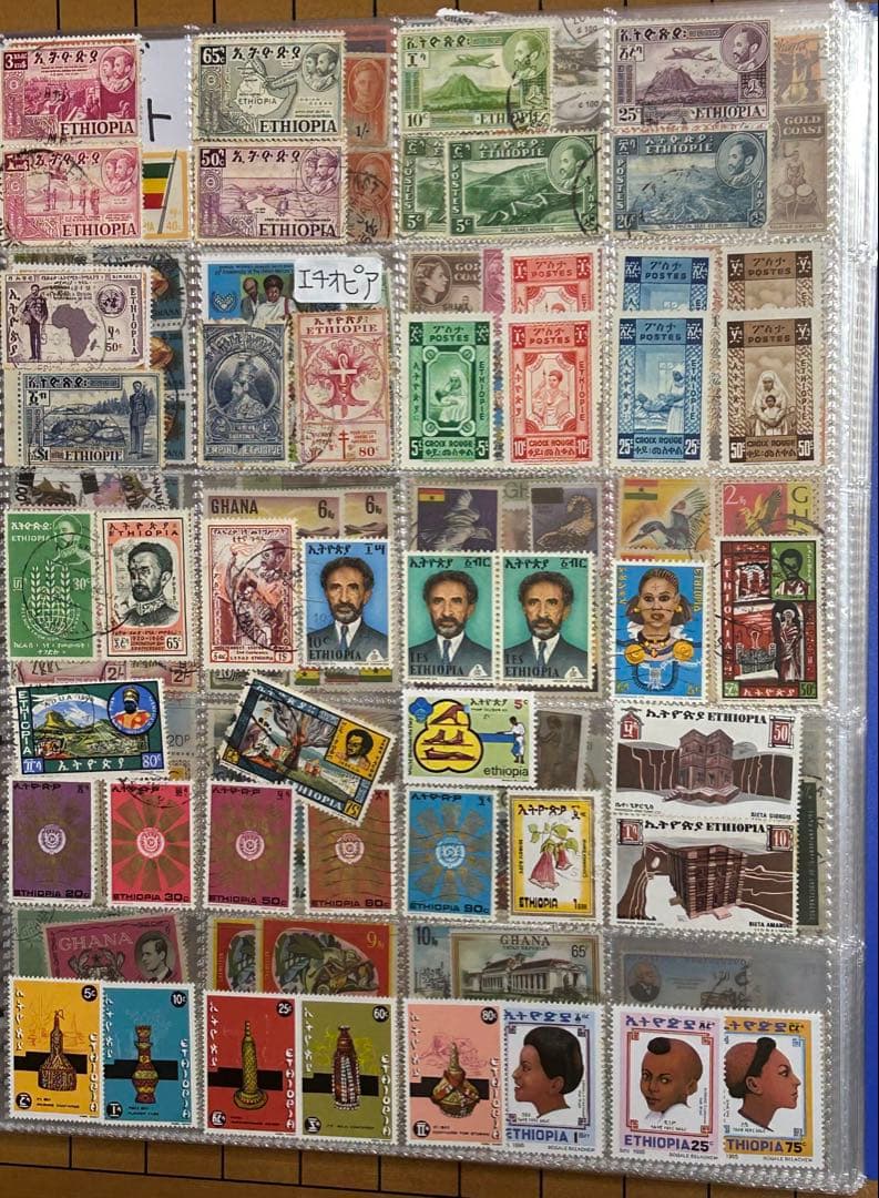 アフリカの切手　ファイル売り　超大量セット