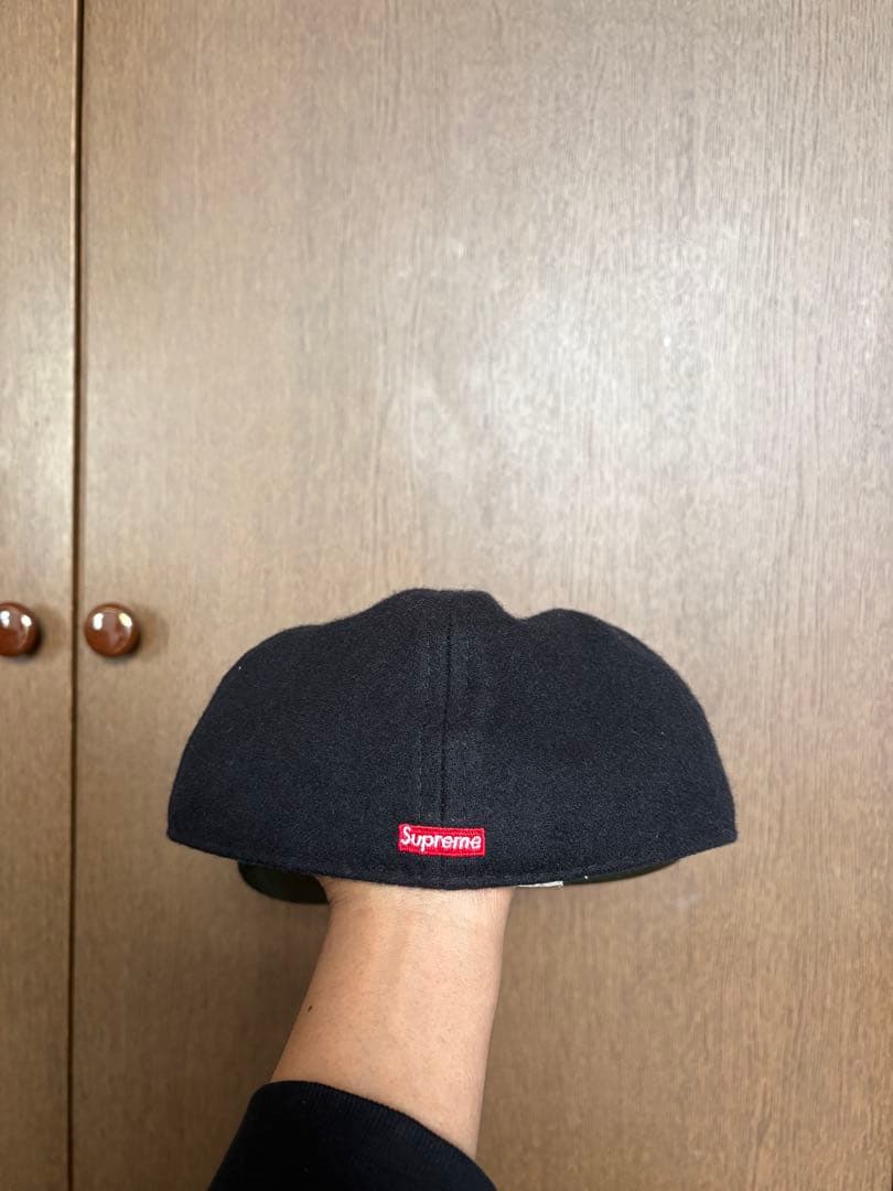 Supreme ブラック Sロゴ キャップ