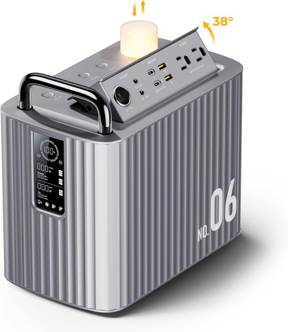 ポータブル電源 577.2Wh 大容量 バックアップ電源 軽量　ソーラー充電対応