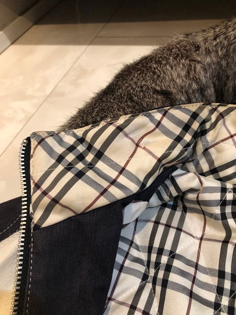 T*A様 バーバリーブラックレーベル　ホワイト羊革レザージャケット