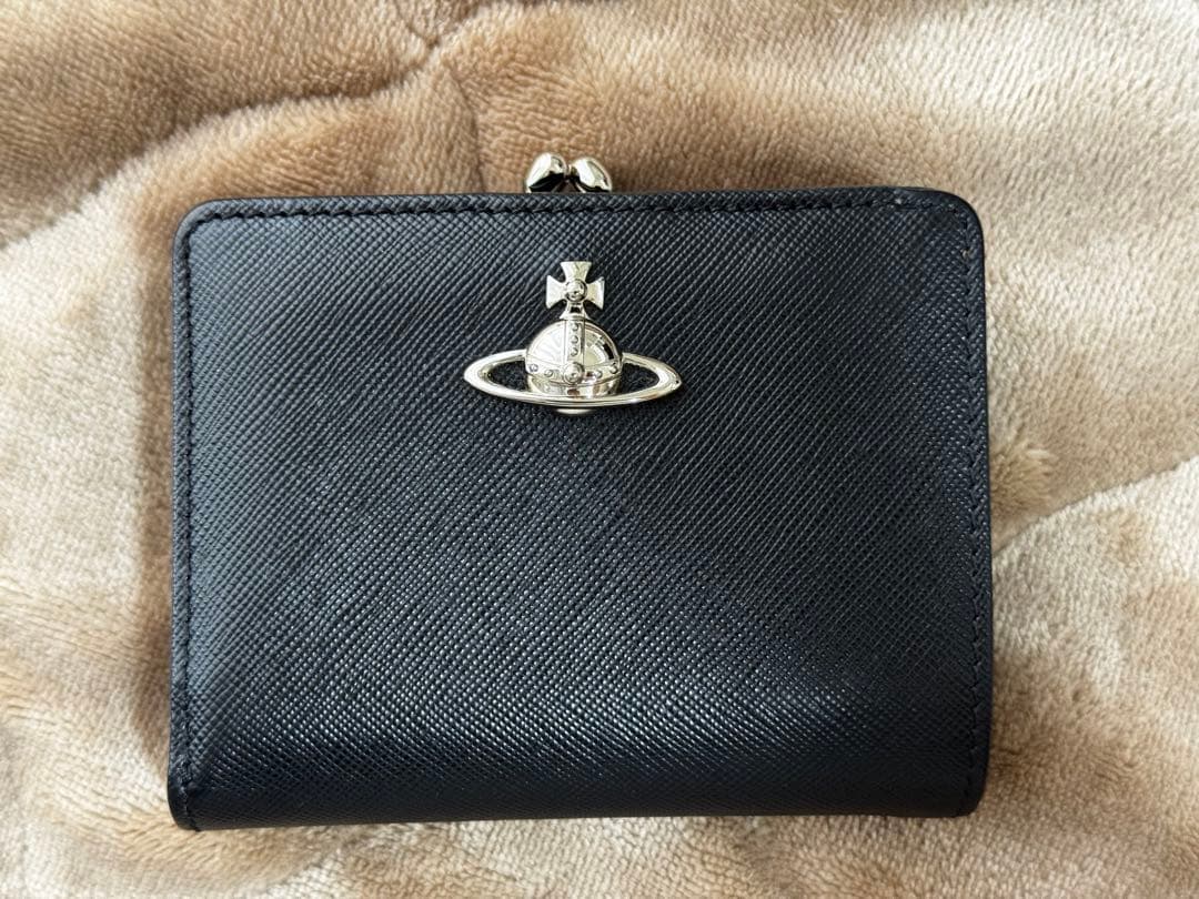 Vivienne Westwood ヴィヴィアン 二つ折り財布 黒 中古美品