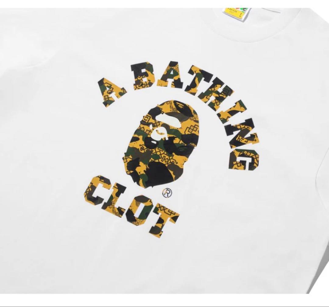 BAPE X CLOT コラボCOLLEGE RELAXED FIT TEE