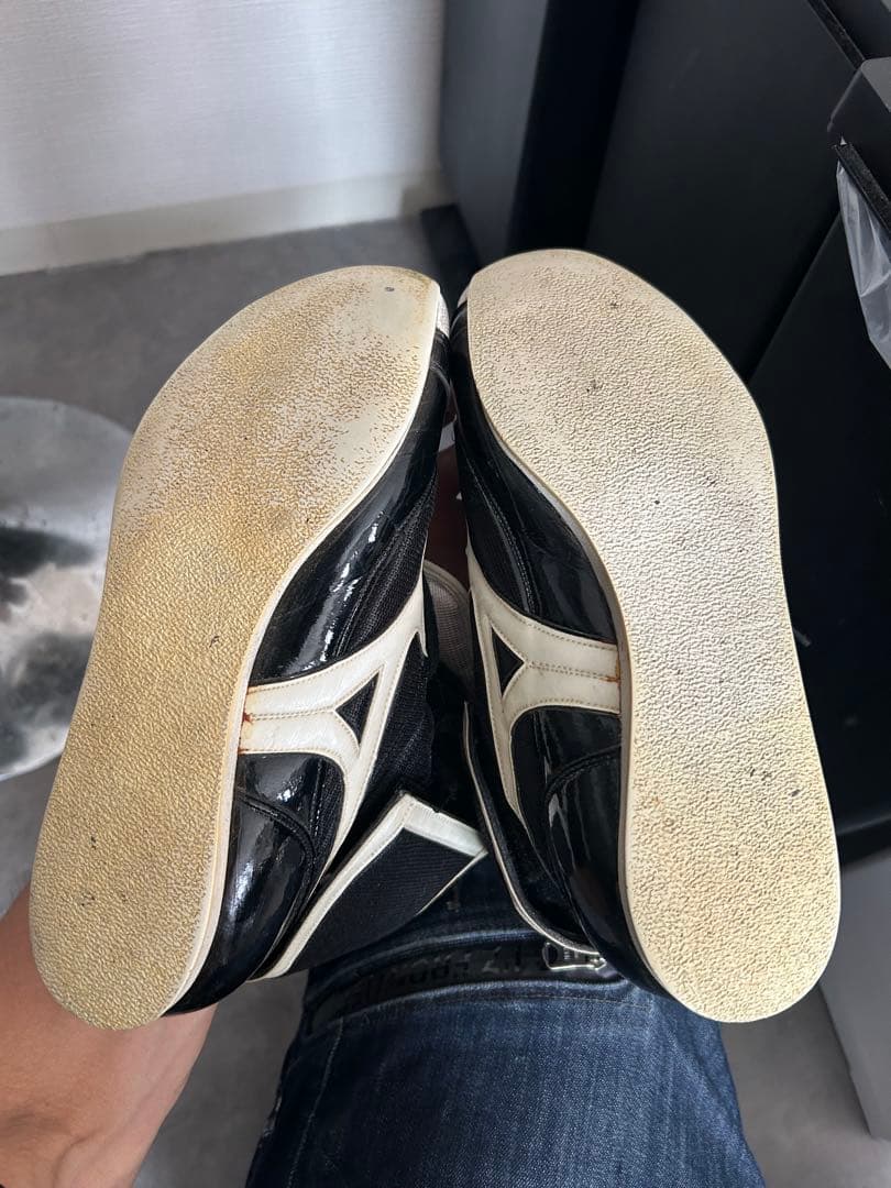 ボクシングシューズ ハイカット 黒/白