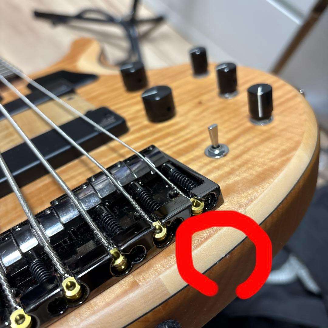 YAMAHA5弦ベース（TRBX605） アギュラーPU、バルトリーニプリ換装