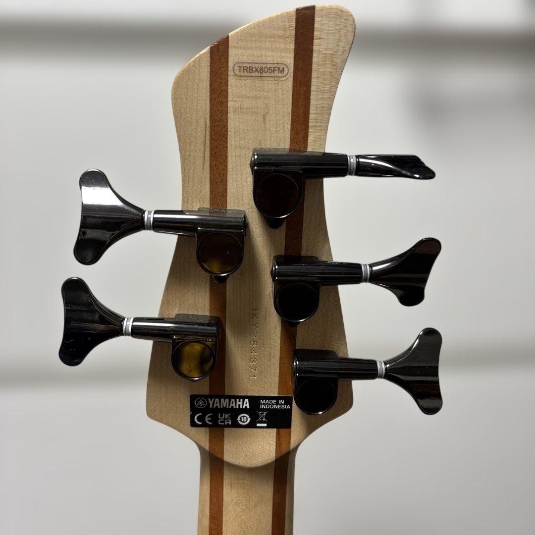 YAMAHA5弦ベース（TRBX605） アギュラーPU、バルトリーニプリ換装
