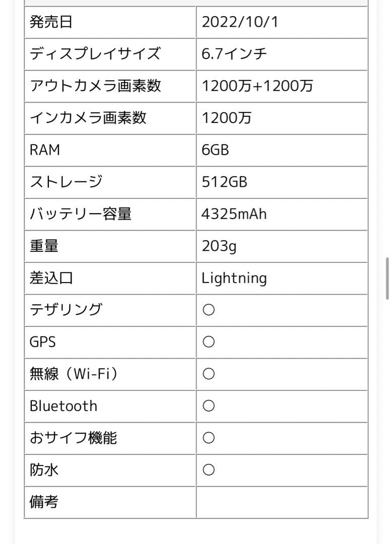 iPhone 14 Plus ミッドナイト 512GB SiM