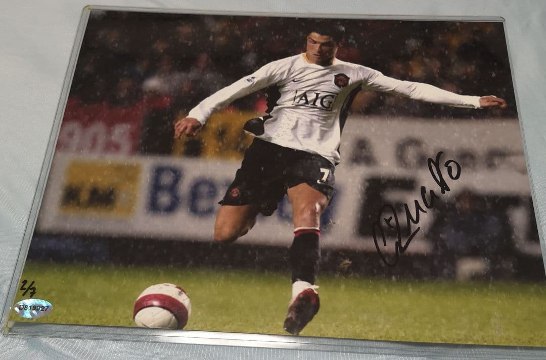 クリスティアーノロナウド　直筆サイン入写真　フォト　マンチェスターユナイテッド
