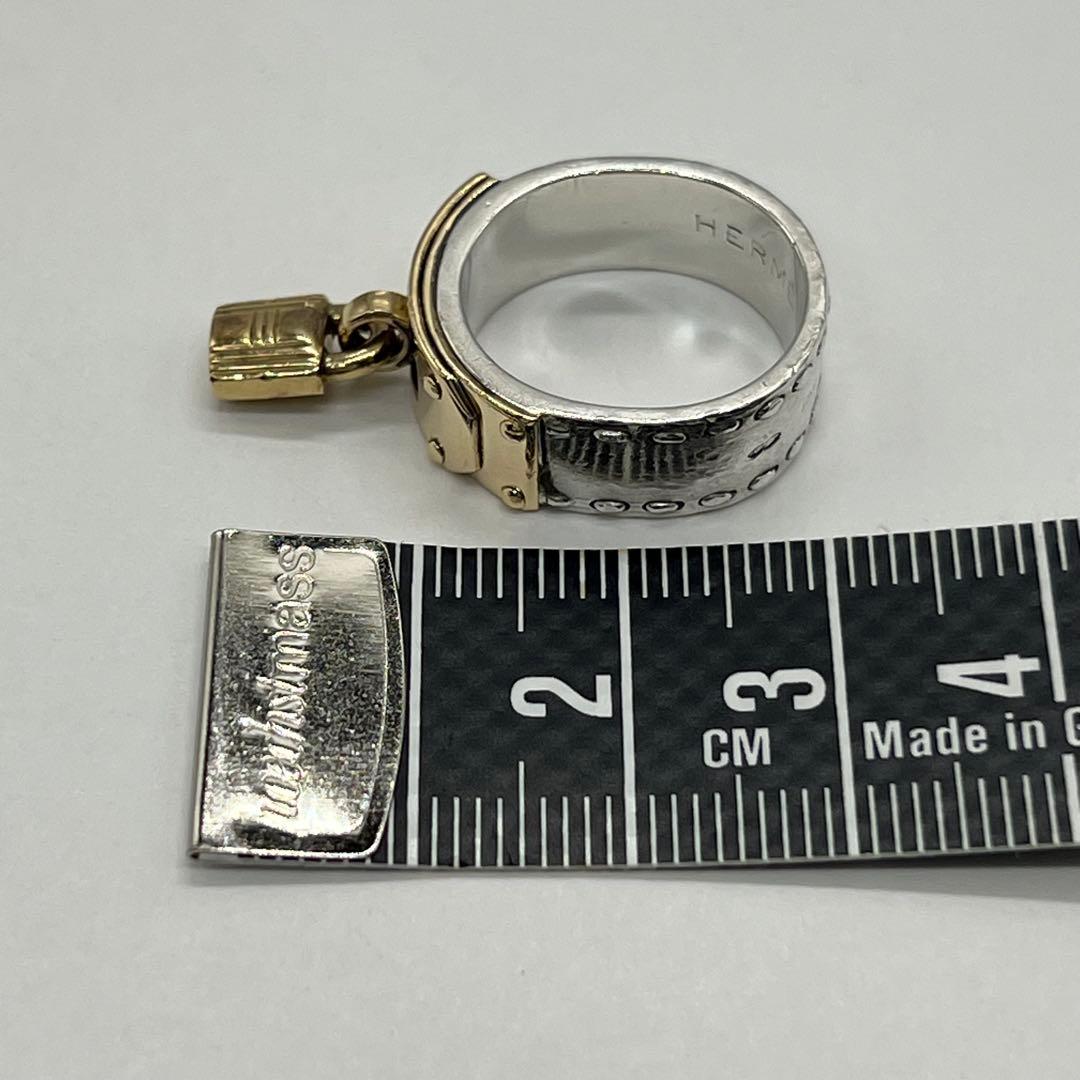 エルメス HERMES ケリー リング 表記サイズ51 SV YG コンビ