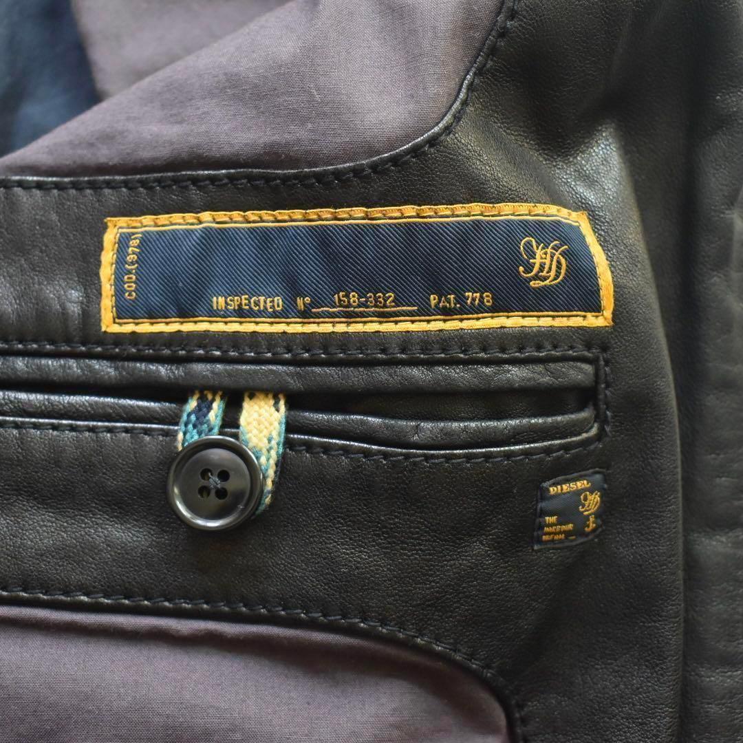B*i様 archive 00s DIESEL シープレザーライダース 裏地総柄