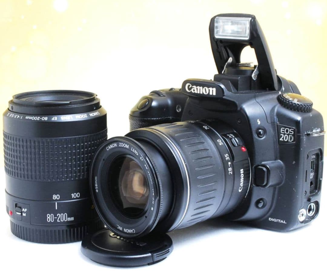 CANON　EOS　20D ダブルレンズ　一眼レフ⚡️キャノン⚡️望遠　初心者