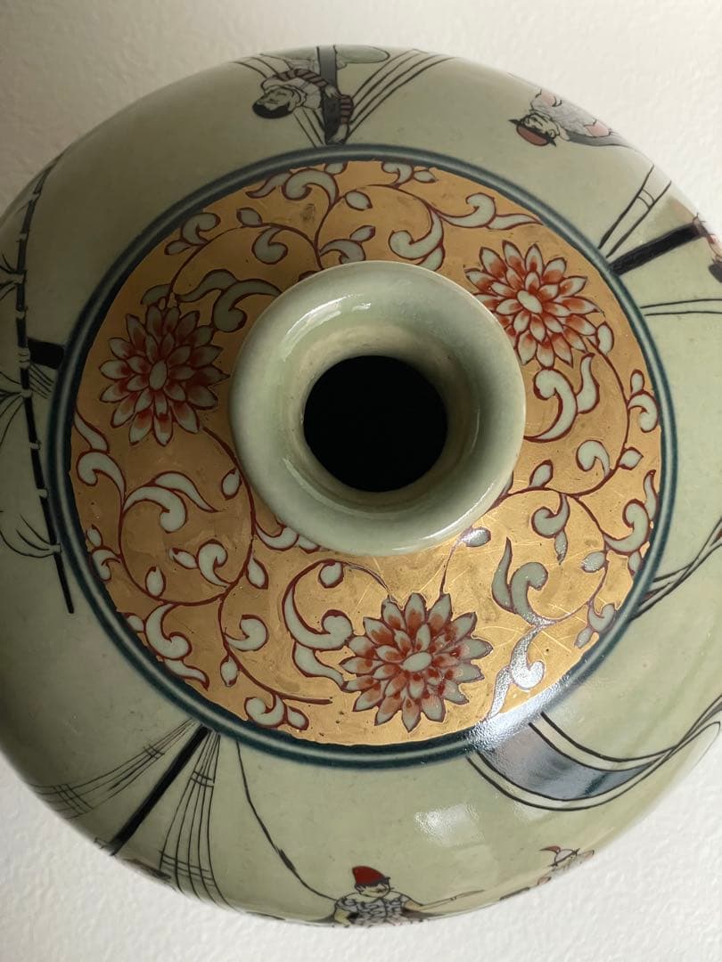 ⬇️【希少】　円左エ門窯　⭐︎ 錦南蛮船壺　手書き　有田焼　　280000円