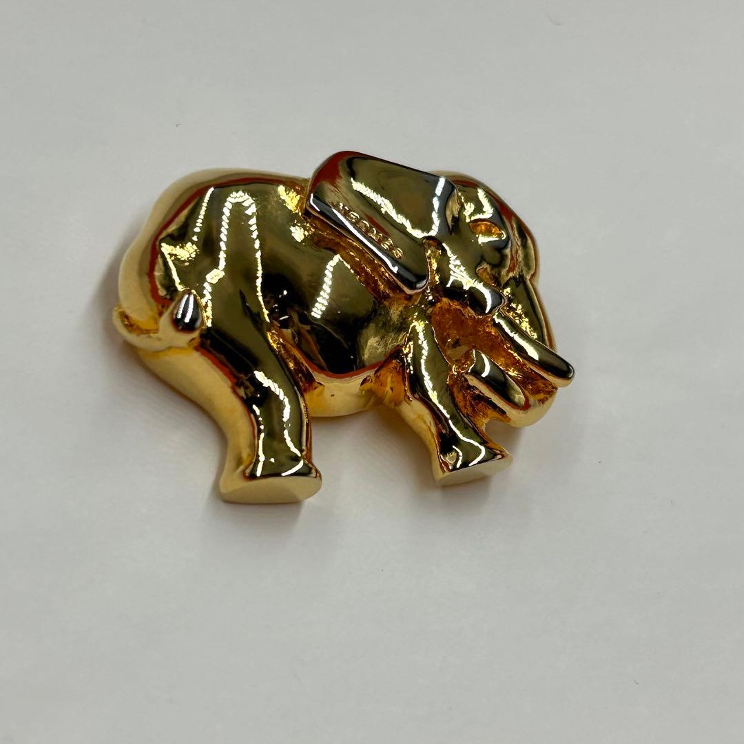 doghorsetiger様✨エルメス✨エレファント ブローチ ゴールド
