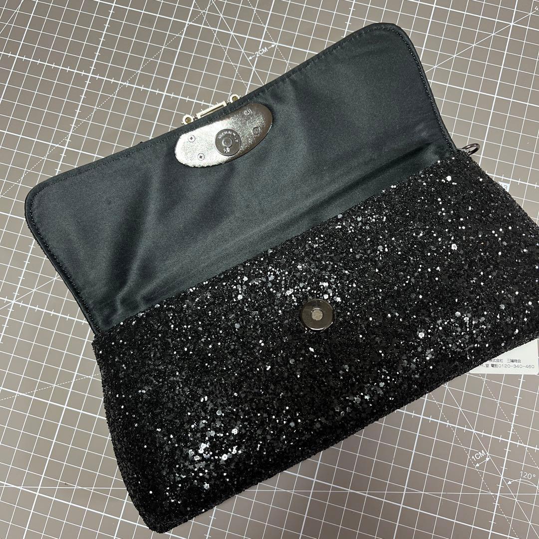 エポカ　パーティバッグ　黒　ビジュー付　新品未使用