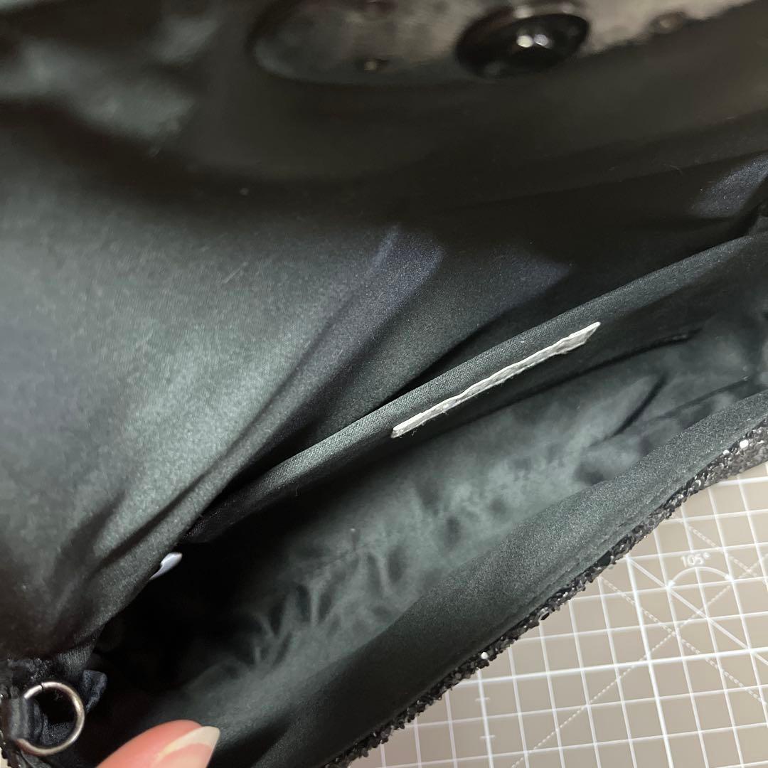 エポカ　パーティバッグ　黒　ビジュー付　新品未使用