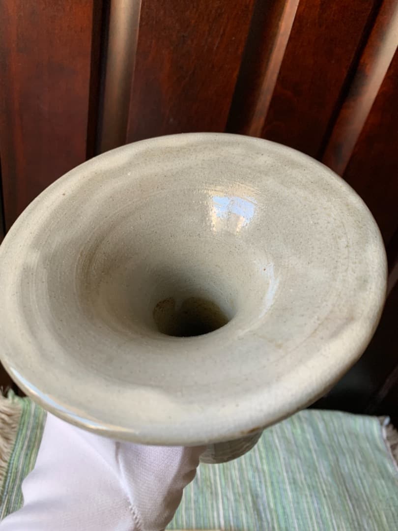 萩「薄瑞花入」萩焼瑞峰窯　日本工芸会正会員　大野孝晴/作　花瓶　置物　栞　共箱付