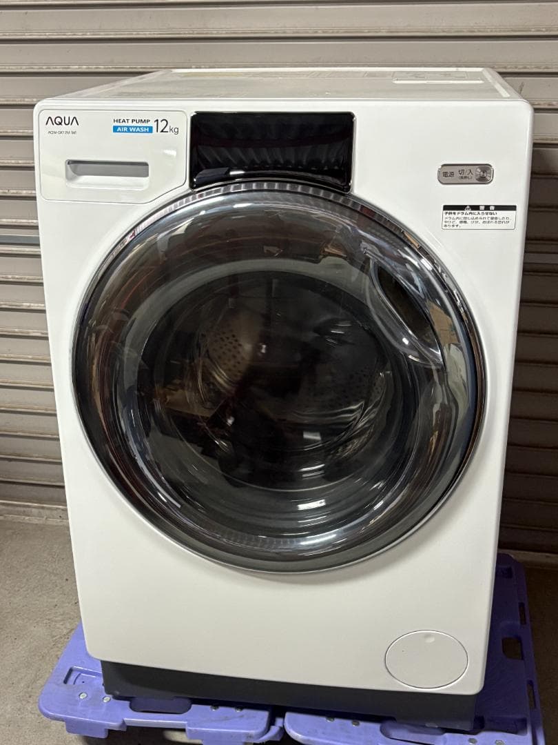 ☆GJ23山口県下松市 ドラム式洗濯乾燥機 アクア AQW-DX12M　20年製