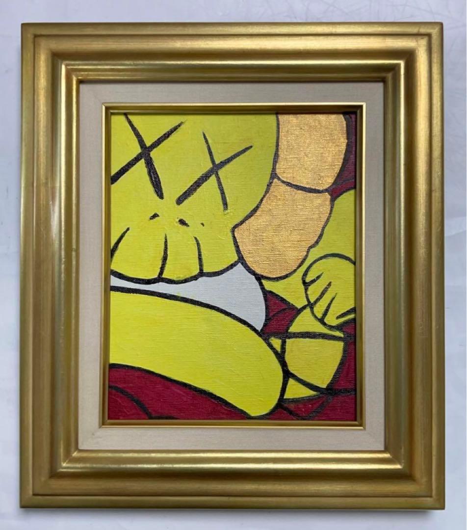 最終 値下げ/全米価格/暴騰/近代ポップアート/ KAWS カウズ /油彩/原画