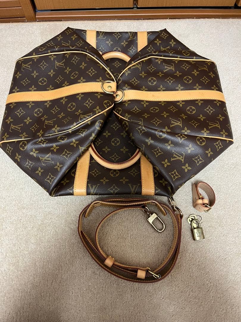 【美品 Louis Vuitton】 キーポル・バンドリエール50