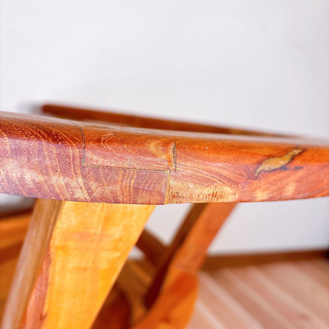 【良品】 つばきや チーク無垢材 ダイニングチェア ラウンジチェア