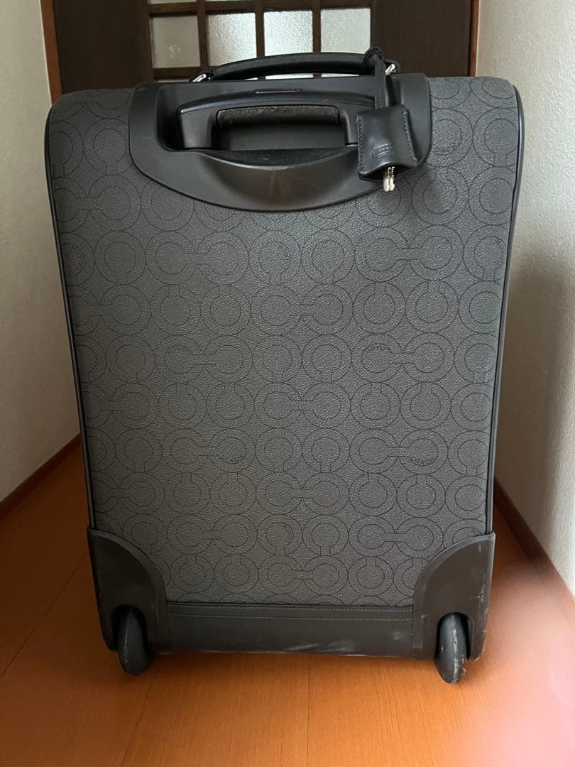 コーチ　77135 オプアート　PVC レザー　キャリーケース