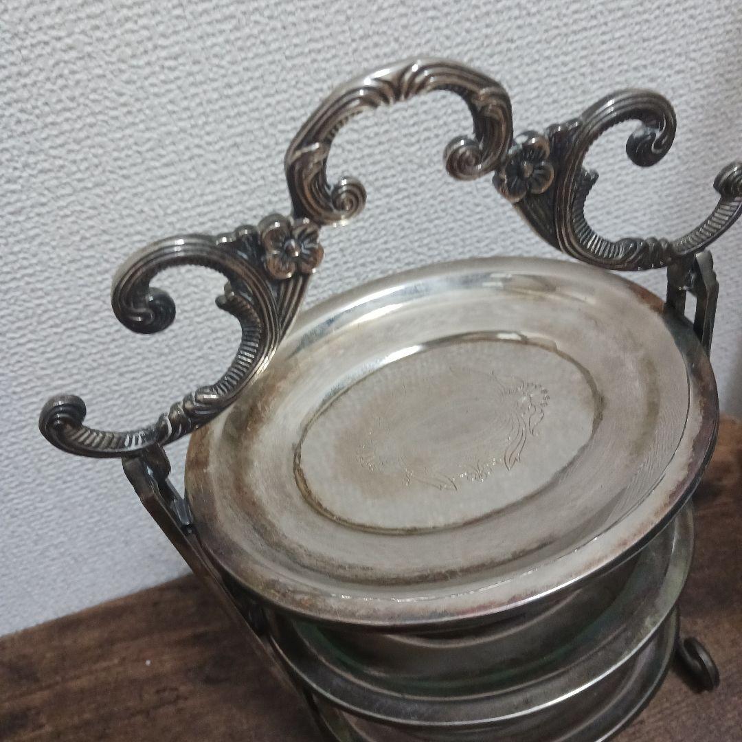 ☆フランス アンティーク 3段プレート スタンド