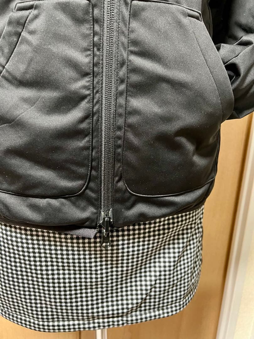 アディダスゴルフ リバーシブル中綿上下セット M ブラック×チェック｜軽量・美品